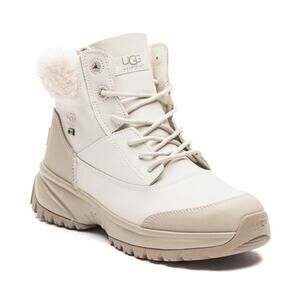 UGG Yose Fluff V2 Lace Up Winter Boot White Pine Womens Size 10 NEW